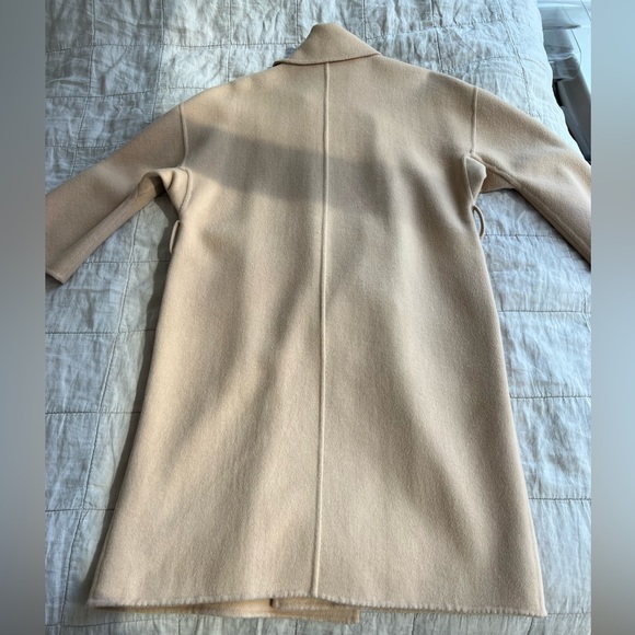 Metaformose Double Faced Wool Cashmere Coat, Beige - Picture 6 of 11